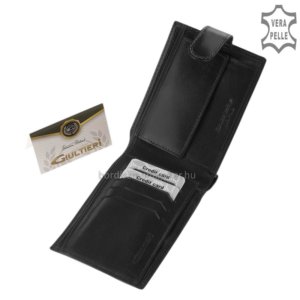 Férfi pénztárca fényes bőrből fekete SIV9641/T