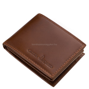 Pánska peňaženka malej veľkosti v hnedej farbe GreenDeed PBH102