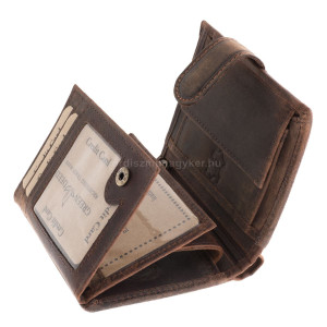 Férfi pénztárca valódi bőr barna GreenDeed BHS5401/T