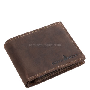 Férfi pénztárca valódi bőr barna GreenDeed MHG1021