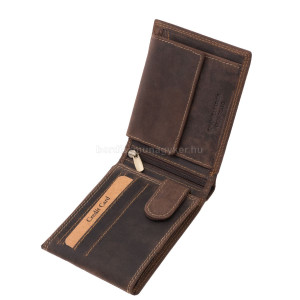 Férfi pénztárca valódi bőr barna GreenDeed MHG1021
