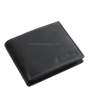 Férfi pénztárca valódi bőr fekete GreenDeed BHS1021