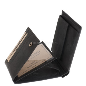 Férfi pénztárca valódi bőr fekete GreenDeed BHS1021