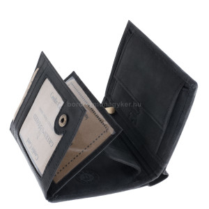 Férfi pénztárca valódi bőr fekete GreenDeed BHS5401