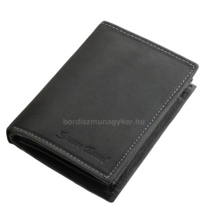 Férfi pénztárca valódi bőr fekete GreenDeed BHS5401