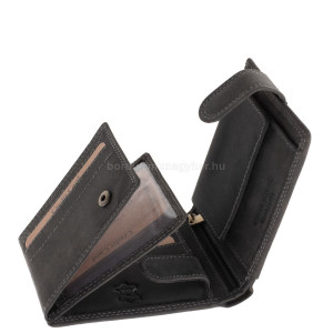 Férfi pénztárca valódi bőr fekete GreenDeed MHG1021/T