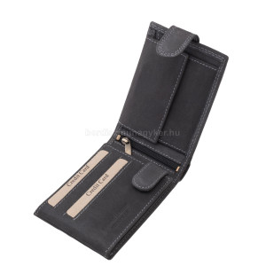 Férfi pénztárca valódi bőr fekete GreenDeed NHN1021/T