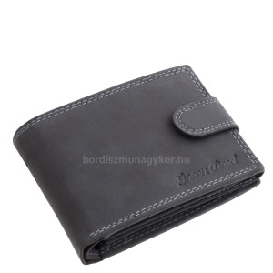 Férfi pénztárca valódi bőr fekete GreenDeed NHN1021/T
