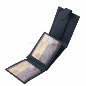 Kisméretű férfi pénztárca valódi bőrből Corvo Bianco Luxury MKS102/T kék