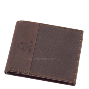 Men's wallet made of genuine leather in a brown gift box Lorenzo Menotti AFM1021