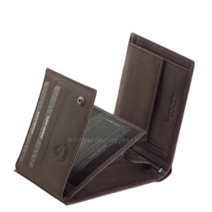 Мъжки портфейл от естествена кожа в кафява подаръчна кутия Lorenzo Menotti AFM1021