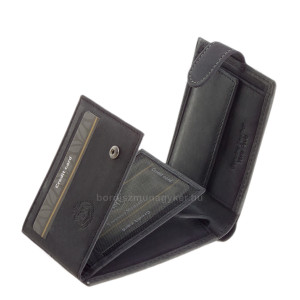 Men's wallet made of genuine leather in a gift box black Lorenzo Menotti AFL102/T