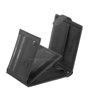 Herrenbrieftasche aus echtem Leder in einer Geschenkbox schwarz Lorenzo Menotti AFM1021/T