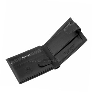 Herrenbrieftasche aus echtem Leder in einer Geschenkbox schwarz Lorenzo Menotti AFP102/T