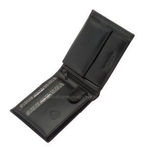 Herrenbrieftasche aus echtem Leder in einer Geschenkbox schwarz Lorenzo Menotti AFP1021