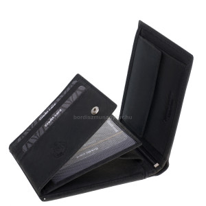 Herrenbrieftasche aus echtem Leder in einer Geschenkbox schwarz Lorenzo Menotti FLM1021