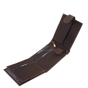 Men's wallet made of genuine leather in a gift box dark brown Lorenzo Menotti FLM1021/T