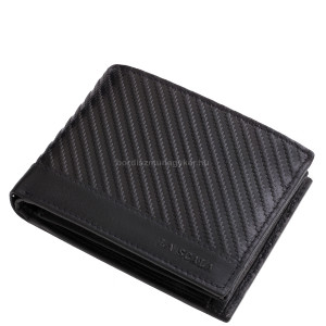 Pánska peňaženka z pravej kože v čiernej farbe La Scala CGN1021