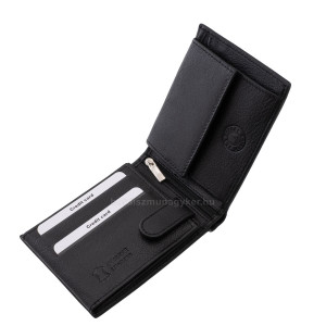 Herenportemonnee van echt leer La Scala DGD1021/T zwart