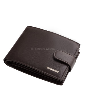 Pánska peňaženka z pravej kože tmavohnedej farby La Scala GCB1021/T