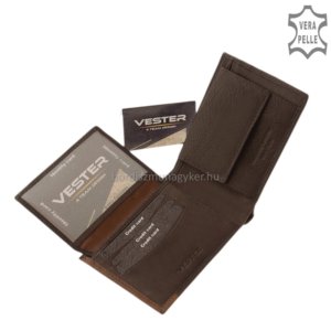 Pánská peněženka z pravé kůže tmavě hnědé VESTER SVV09