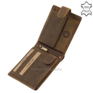 GreenDeed vadász pénztárca szarvas mintával barna ASZ1021/T