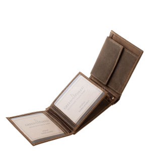 Lovecká peněženka GreenDeed se vzorem jelení hlavy hnědá DEER1021