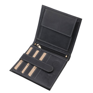 GreenDeed valódi bőr férfi irattartó pénztárca BHF02 fekete