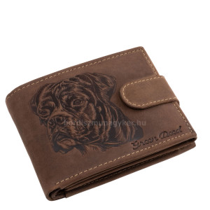 Pánská peněženka GreenDeed z pravé kůže se vzorem boxera BOXER1021/T