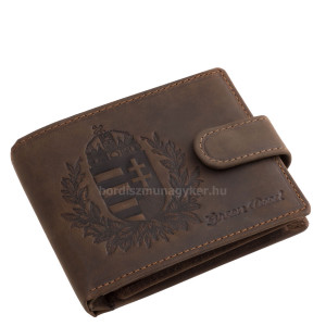 GreenDeed herenportemonnee van echt leer met Hongaars wapenpatroon CREST1021/T