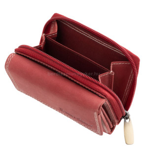 GreenDeed valódi bőr női pénztárca piros NHN36