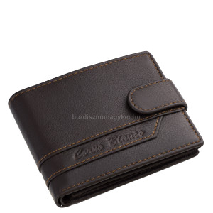 Small leather men's wallet in gift box brown SCB102/T