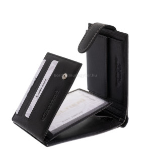Kisméretű bőr pénztárca díszdobozban fekete Giultieri SCR102/T