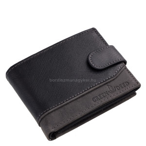 Small men's wallet in a gift box black and gray GreenDeed REC102/T