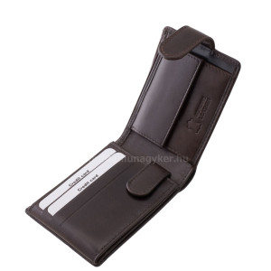 Kisméretű férfi pénztárca valódi bőrből barna színű La Scala BMS102/T