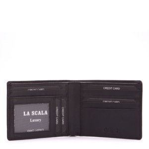 La Scala bőr férfi pénztárca fekete R7729