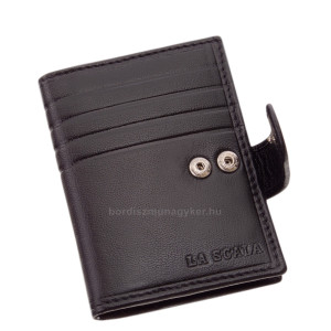 La Scala leather card holder black VNE-4/T