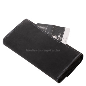 La Scala Luksuzna denarnica velika aktovka iz pravega usnja črna ASH552