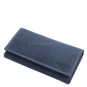 La Scala Luksuzna velika ženska denarnica iz pravega usnja modra ASH281