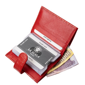 La Scala női kártyatartó croco mintás ferrari piros CRO2038/T