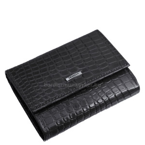 La Scala női pénztárca croco mintás fekete CRO1251