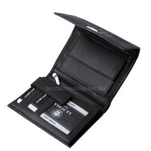 La Scala női pénztárca croco mintás fekete CRO1251