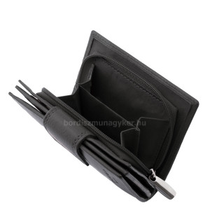 Dámská peněženka z pravé kůže La Scala s RFID, černá ANC062