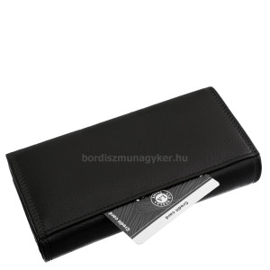 Dámská peněženka z pravé kůže La Scala s RFID, černá ANC281