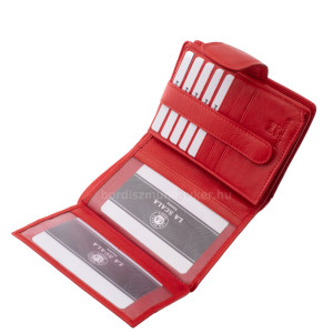 Dámská peněženka z pravé kůže La Scala s RFID, červená ANC842
