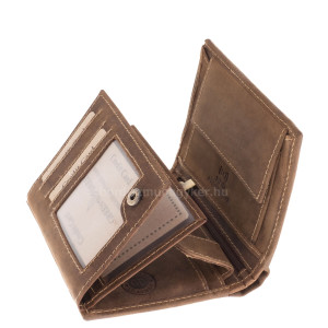 Kožená peněženka na dokumenty s maďarským znakem v dárkové krabičce GreenDeed MCIM3072 hnědá