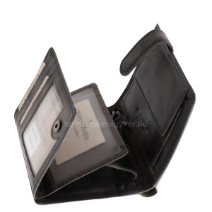 Kožená peněženka na dokumenty s motocyklovým vzorem GreenDeed MPF3072/T černá