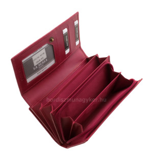Nagy méretű női bőr pénztárca díszdobozban La Scala VSP108 pink
