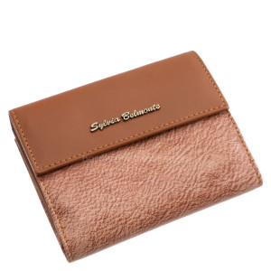 Women's leather wallet in gift box Sylvia Belmonte KSP120 tan