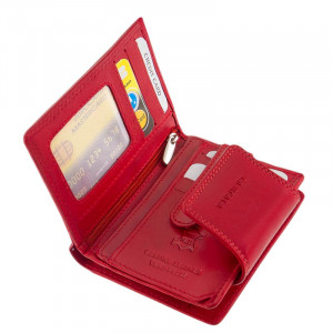Női pénztárca LA SCALA valódi bőr DCO11259 piros